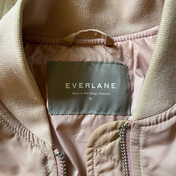 Light pink puffer bomber jacket - Picture 3 of 5